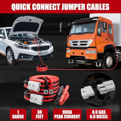 0G 25 FT Heavy Duty Jumper Cables