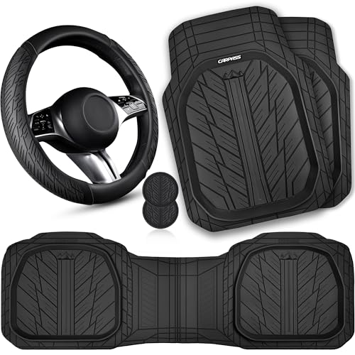Leather Rubber Steering Wheel Cover 14 1 (6 Count)