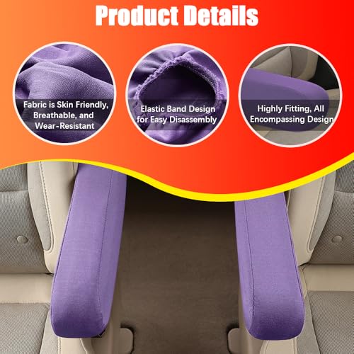 2PC Car Front Seat Armrest Covers