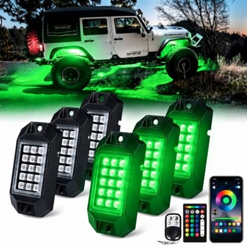 Bluetooth Rock Lights Multicolor Neon Accent Lights Underglow Kits (6 Count)