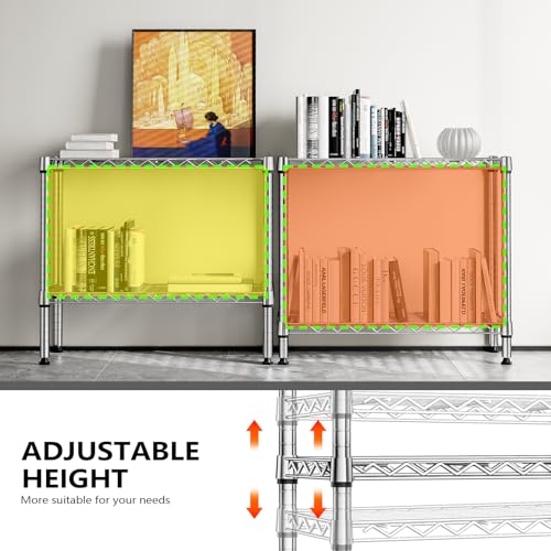 MZG 220 lbs 2 Tier Storage Rack Metal Wire Shelving Unit