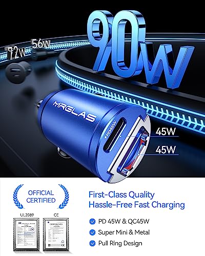90W USB C Car Charger Fast Charge