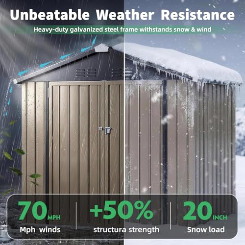4' x 6' Outdoor Metal Storage Shed