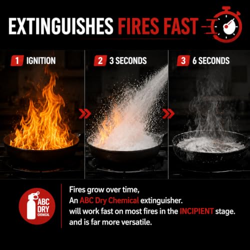Small Fire Extinguisher for Home & Car (4 Count)