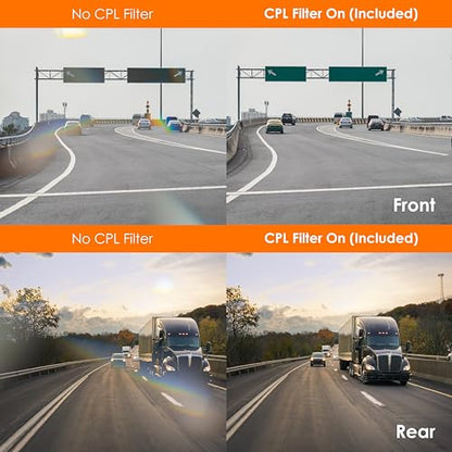 USA V1P SE 4K Dual Dash Cam w
