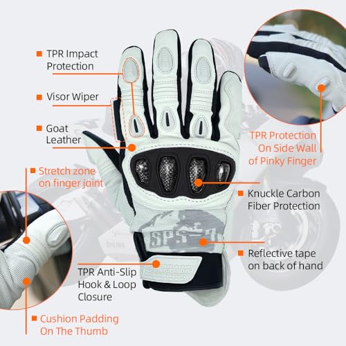 SPS 4 Winter Unisex Touchscreen Road Racing Motorcycle MTB Sports Gloves Also fit BMX MX ATV Mountain Bike Bicycle Cycling Off