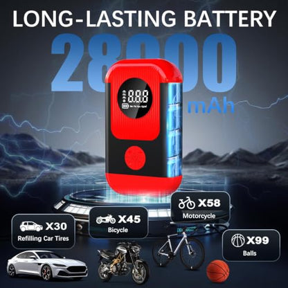 Tire Inflator Portable Air Compressor & Car Jump Starter