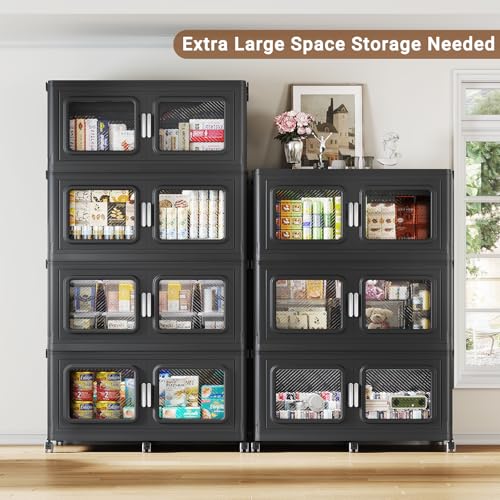 900 Qt Extra Large Stackable Storage Bin with Lids (3 Count)