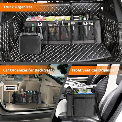 Large Trunk Organizer with Portable Leakproof Cooler Bag