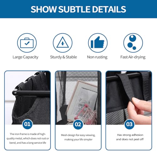 2Pcs Mesh Slatwall Baskets with Zipper (2 Count)