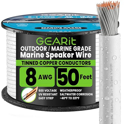 8 Gauge Marine Primary Speaker Wire 50 FT