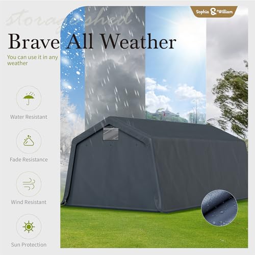 Carport Storage Shed 13x22 Portable Heavy Duty Shelter
