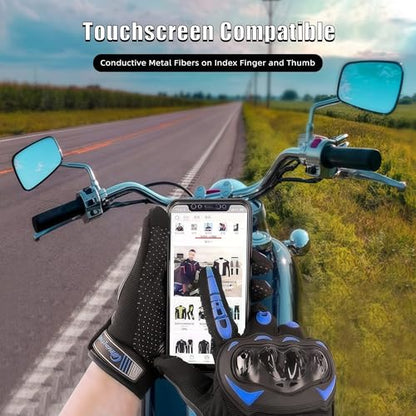 Motorcycle Gloves for Men and Women Touchscreen Guantes Para Motocicleta Hombre for Powersports BMX ATV MTB Motocross Scooter Dirt Bike Riding Gloves Motorcycle Mens Helmets Accessories