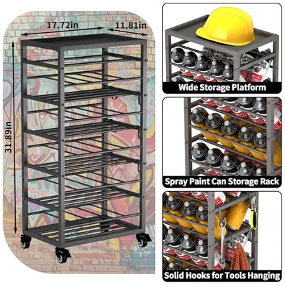 50 Can Spray Paint Rack Organizer