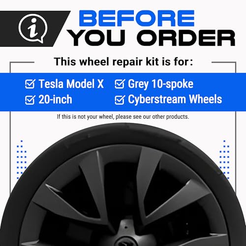 Premium Tesla Wheel Curb Rash Repair Kit for Model X 20