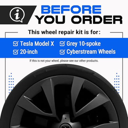 Premium Tesla Wheel Curb Rash Repair Kit for Model X 20