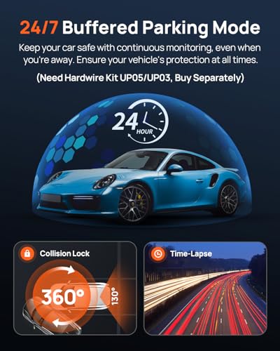 Dual Dash Cam Front and Rear 4K