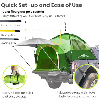 Full Size Truck Bed Tent 8.0'