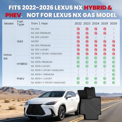 Floor Mats for Lexus NX 350h