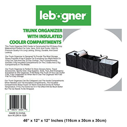 Auto Trunk Organizer With Insulated Cooler Compartments X (4 Count)