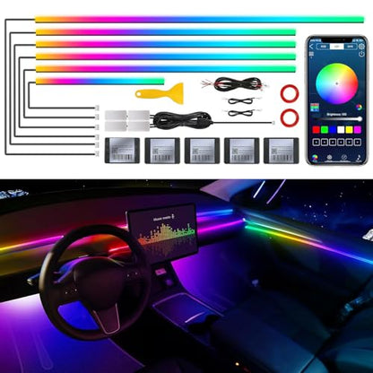Dreamcolor Acrylic Interior Car LED Strip Light with Wireless APP