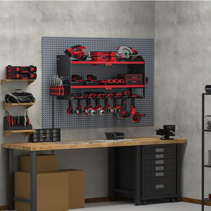 Power Tool Organizer with Charging Station Wall Mount