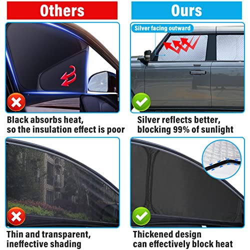 5pcs Thicken Car Sun Shades for Hyundai Santa Cruz 2022 (5 Count)