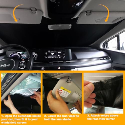 Foldable Front Windshield Sunshade fit for Hyundai Kona 2018