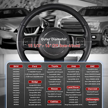 Breathable Car Steering Wheel Cover Large Size 15.5
