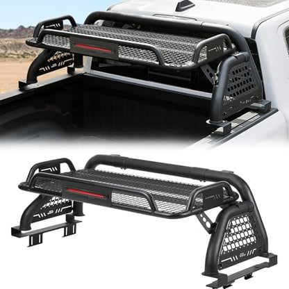 Roll Bar for Full Size Truck with Cargo Basket & Brake Light
