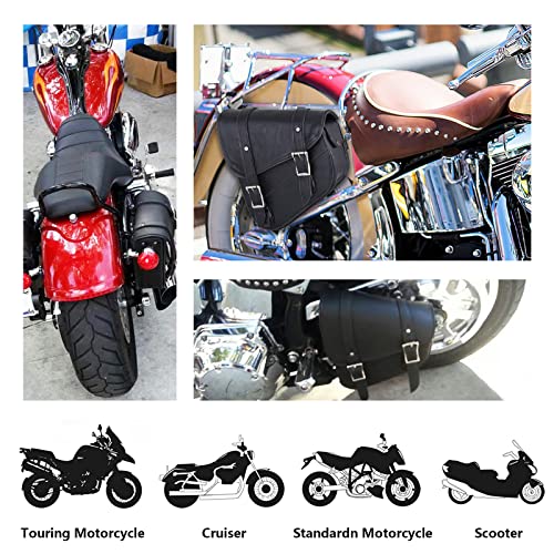 Premium Naked Leather Swing Arm Bag For Motorcycle Left Side Solo Bags Saddle Bags For Softails Choppers