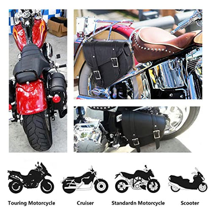 Premium Naked Leather Swing Arm Bag For Motorcycle Left Side Solo Bags Saddle Bags For Softails Choppers