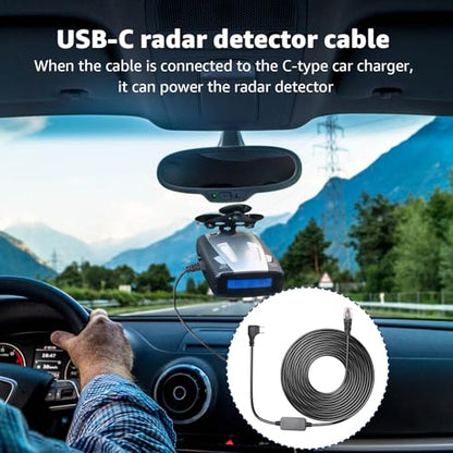 USB C to RJ11 Radar Detector Power Cable for Uniden Escort & More 13FT