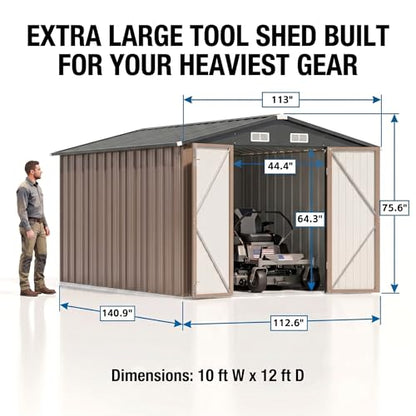 8x12 FT Outdoor Storage Shed