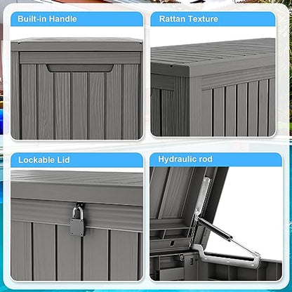 200 Gallon Lockable Resin Deck Box