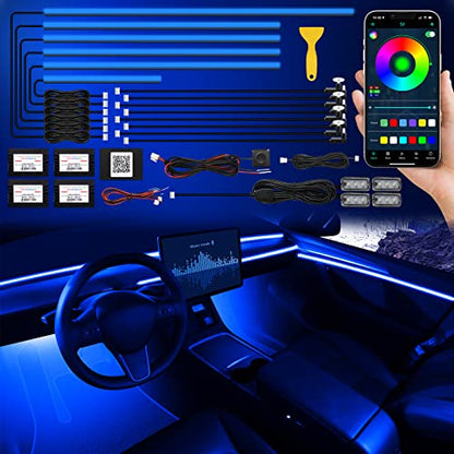 Acrylic Interior Car LED Strip Light with Wireless APP