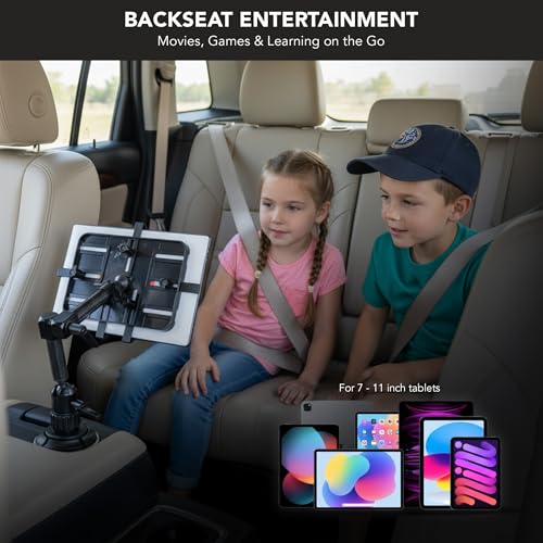 Carbon Fiber Cup Holder Tablet Mount Tablet Holder for Car Truck SUV
