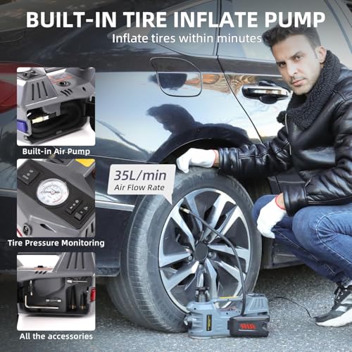 Portable 5 Ton 12V Electric Car Jack Kit Hydraulic Floor Jack