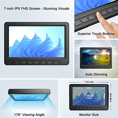 HD 1080P 7" Wireless Backup Camera System for Furrion Pre