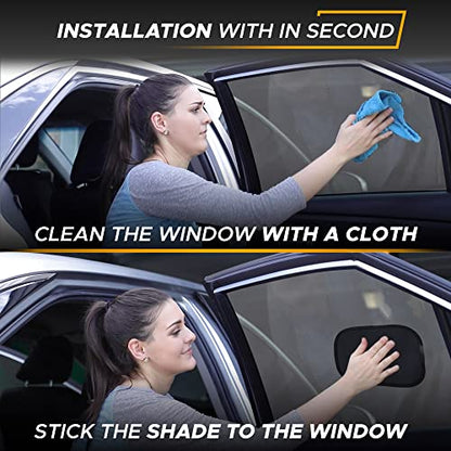 Miniature Static Cling Window Shade for Car Sun Visor (2 Count)