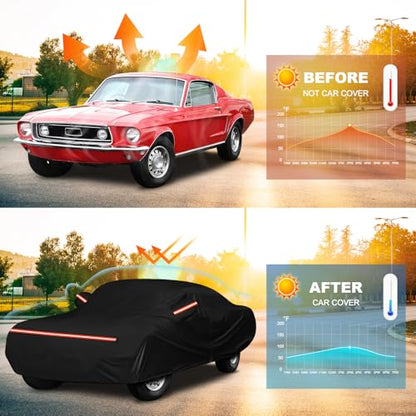 QUNSUNUS Car Cover for Ford Mustang 1964