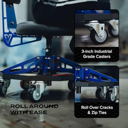 Vyper Robust Steel Sport Shop Chair for Mechanics