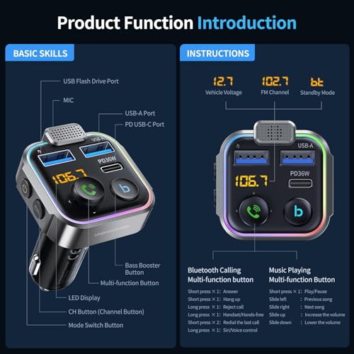 Bluetooth FM Transmitter for Car
