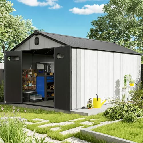 Domi 8x16 FT Resin Outdoor Storage Shed