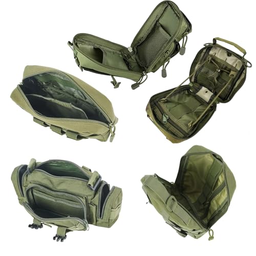 Universal Tactical Seat Back Organizer Vehicle Molle Panel Organizer Storage Bag with 5 Detachable Molle Pouch for All Vehicel Such as Jeep