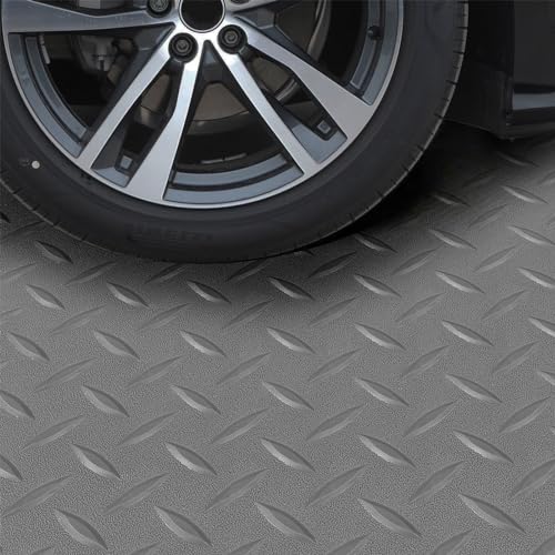 5Ft x 12Ft Rubber Flooring Mats 1.6mm Diamond Plate Flooring Roll