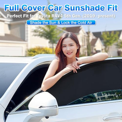 Windshield Sun Shade for Toyota RAV4 2019 (8 Count)