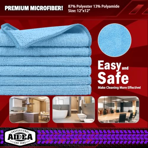 Microfiber Cleaning Cloth Blue 10PK (10 Count)