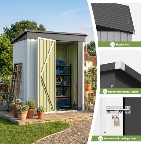 5x3 FT Outdoor Storage Shed with Floor Frame