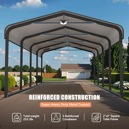 20x20 Heavy Duty Metal Carport